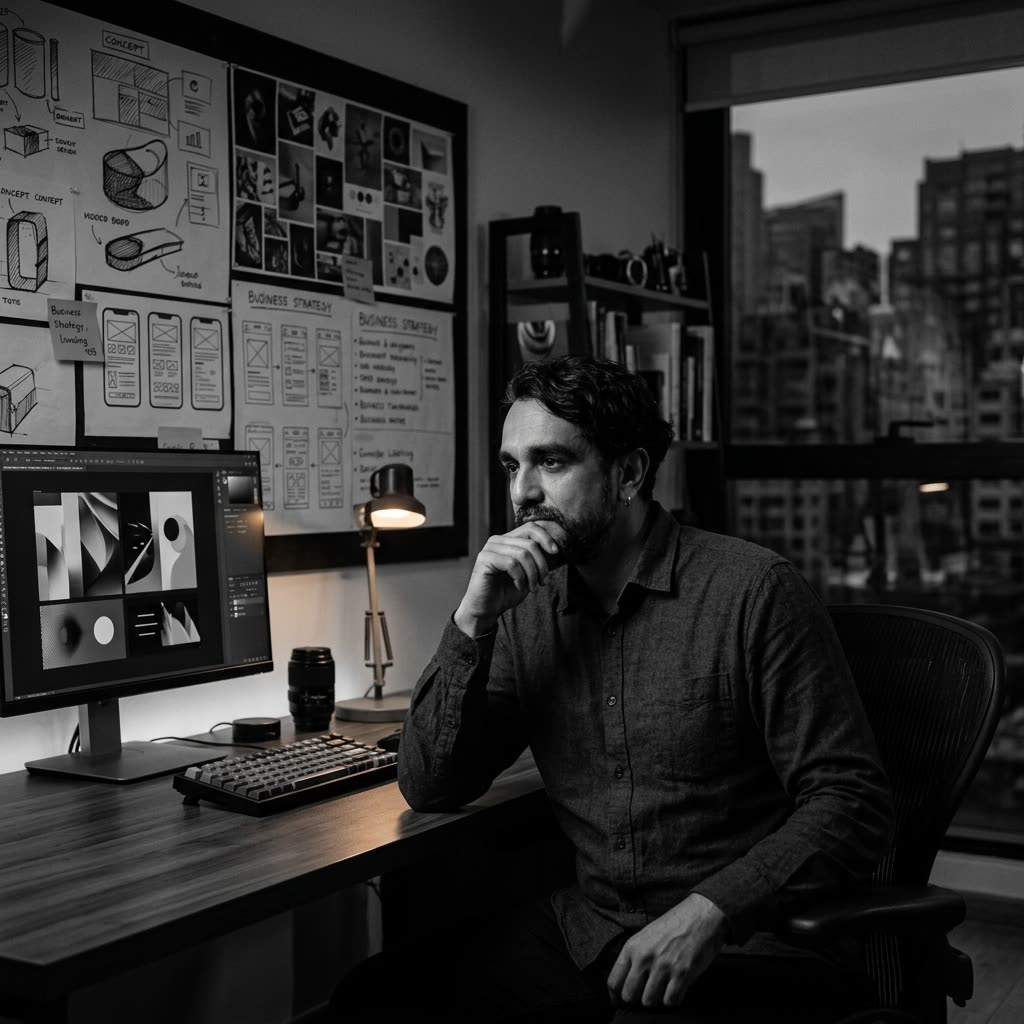 Esteban Gutiérrez at his design studio
